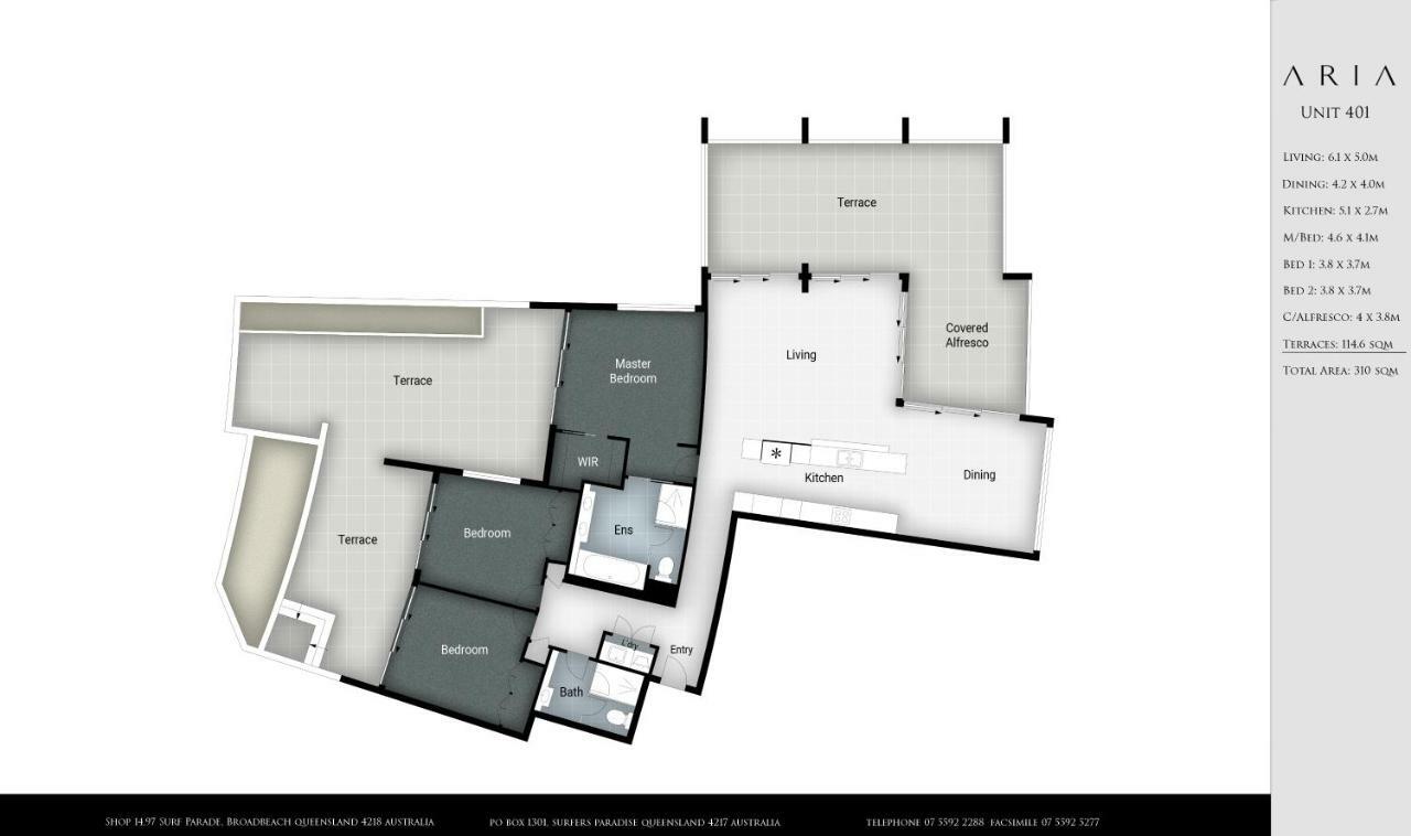 Aria Apartments Гоулд Коуст Екстериор снимка
